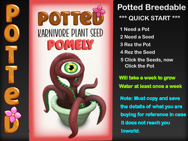 Potted: Karnivore Plant Seed: Pomely