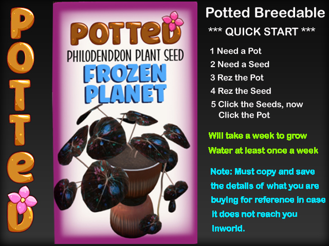 Potted: Philodendron Plant Seed: Frozen Planet 1