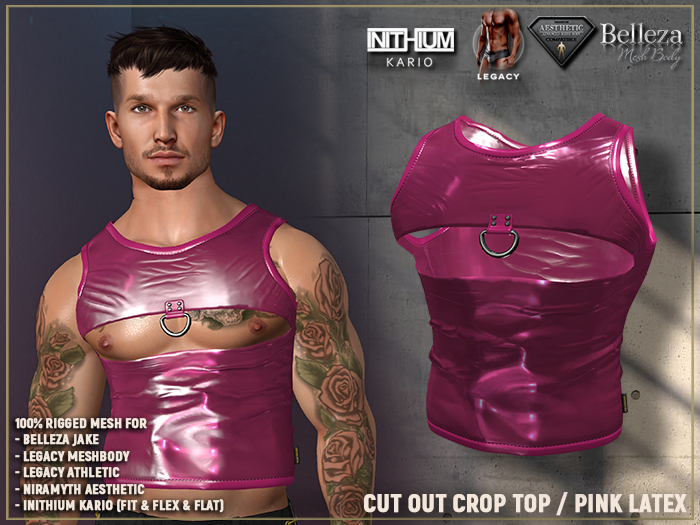 [SEVENELEVEN] Cut Out Crop Top - Pink