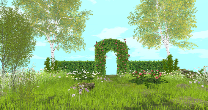 Jad Garden - Summer Spring rose arch garden
