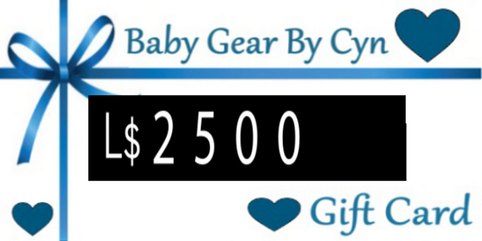 Baby Gear by Cyn - Gift Card $2500 (Boxed)