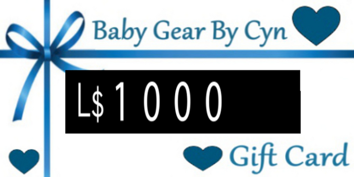 Baby Gear by Cyn - Gift Card $1000 (Boxed)