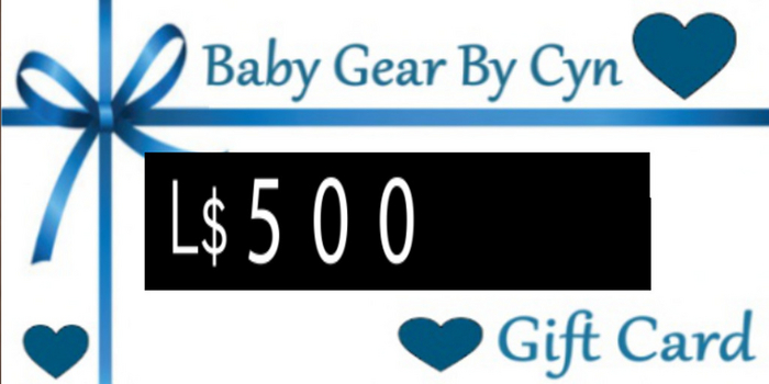 Baby Gear by Cyn - Gift Card $500 (Boxed)