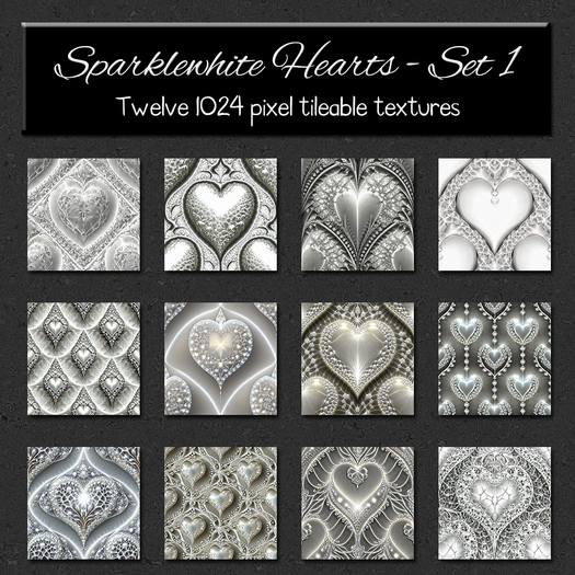 *Wallflowers* Sparklewhite Hearts - Set 1