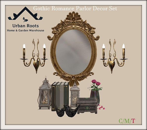 UR Gothic Romance Parlor Decor Set 