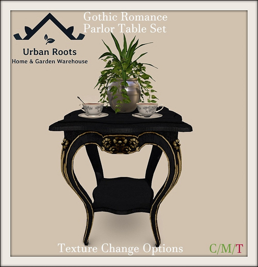 UR Gothic Romance Parlor Table Set