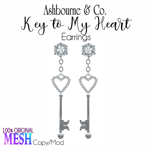 Ashbourne & Co. Key to My Heart Earrings