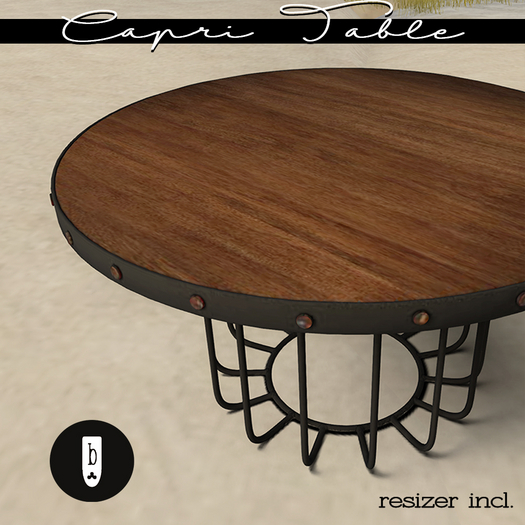~Ballade~ Capri Mahogany Side Table (R) 
