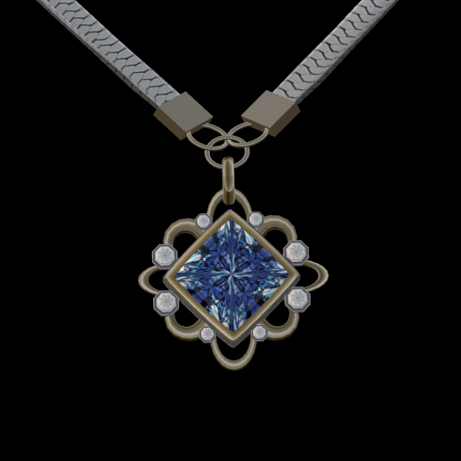 Sapphire Flower Necklace {OS}
