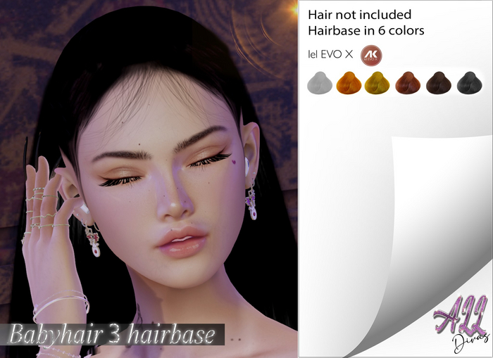 [All Divas] Babyhair 3 hairbase EVOX
