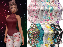 Janissa Button Up Shirt 2.0 [Floral Pack] - Maitreya Lara + LaraX • Petite + PetiteX • Legacy • Reborn • GenX