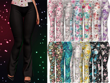 Janissa Flare Pants 2.0 [Floral Pack] - Maitreya Lara + LaraX • Legacy • Reborn • GenX