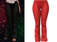 Janissa Flare Pants 2.0 [Ruby Red] - Maitreya Lara + LaraX • Legacy • Reborn • GenX