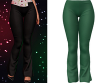 Janissa Flare Pants 2.0 [Emerald Green] - Maitreya Lara + LaraX • Legacy • Reborn • GenX