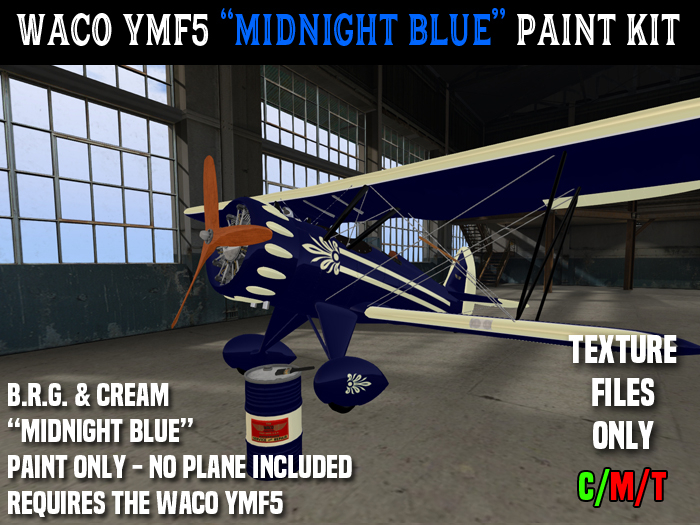 WACO YMF5 Midnight Blue PAINT