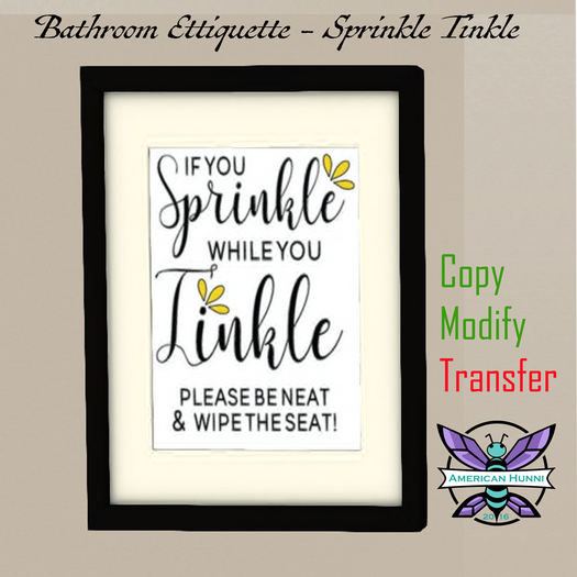[AH]  Bathroom Ettiquette - Sprinkle Tinkle
