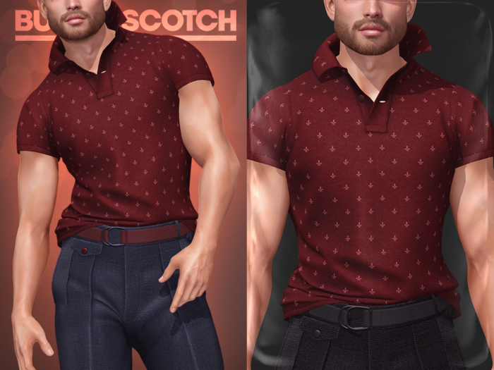 BUTTERSCOTCH . Mason Polo Shirt {Royal Red}