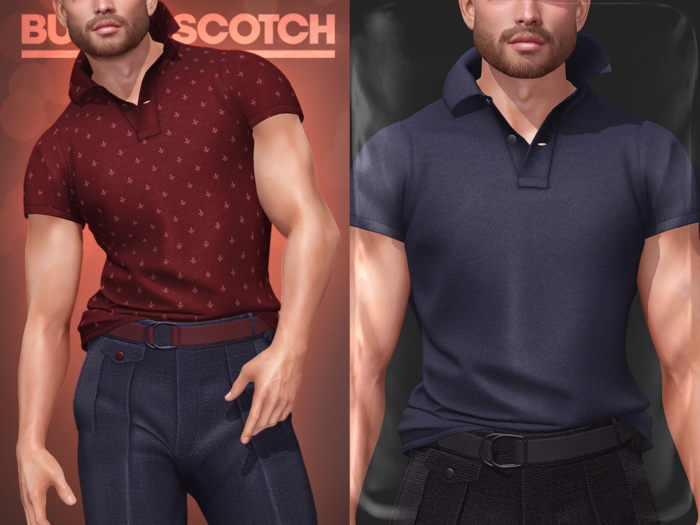 BUTTERSCOTCH . Mason Polo Shirt {Navy Blue}