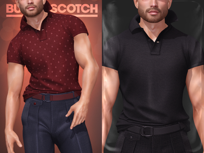 BUTTERSCOTCH . Mason Polo Shirt {Black}