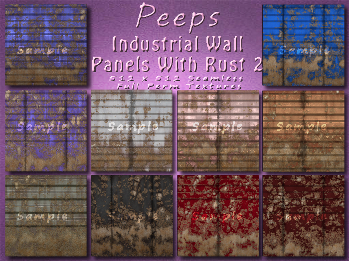 Peeps Textures Industrial Wall Panels With Rust 2