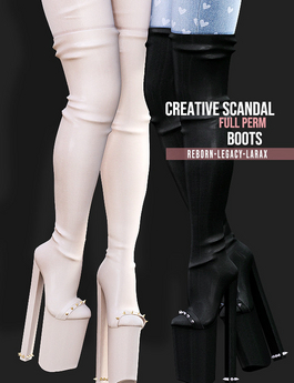 Second Life Marketplace - CREATIVE SCANDAL. 267 - BOOTS COMPLETE PACK