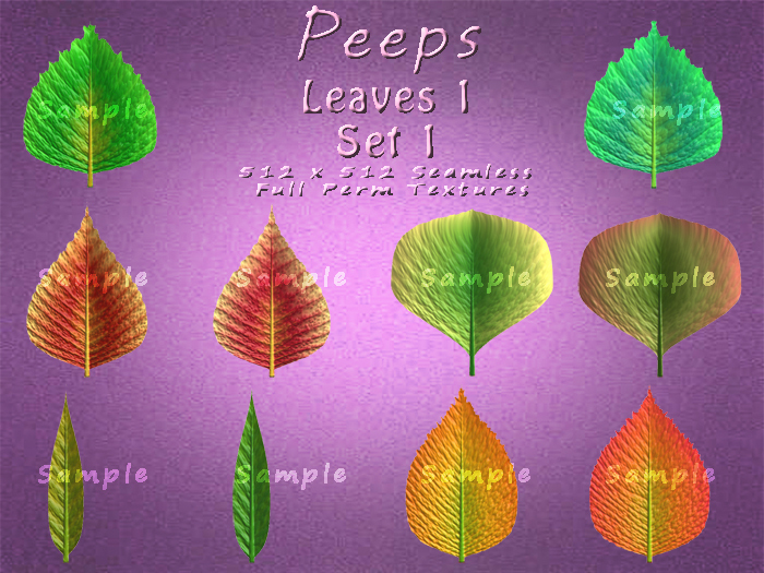 Peeps Textures Leaves 1 Set 1
