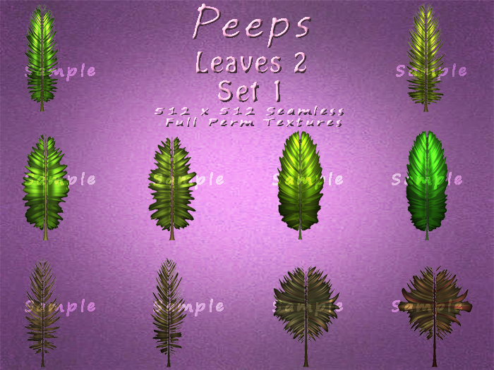 Peeps Textures Leaves 2 Set 1