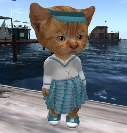 Dinkie Sailor Ruffles Aqua