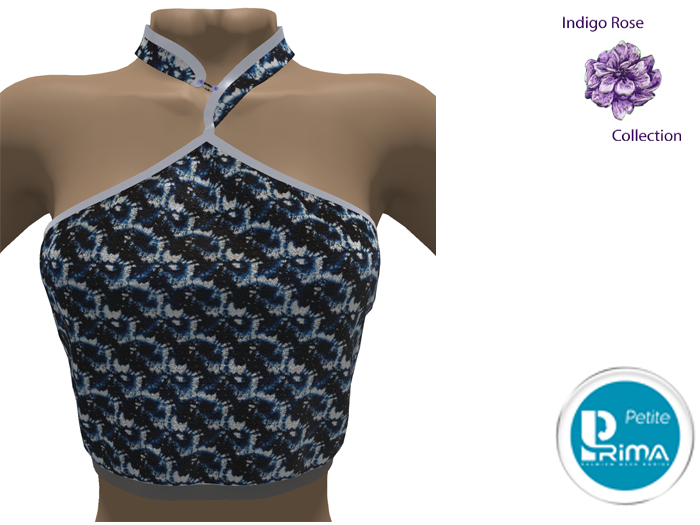 Halter-Fancy-Neck-Navy Silver