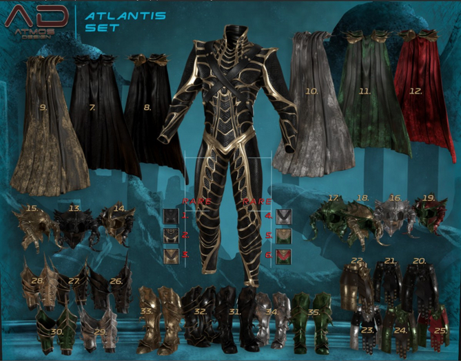 01 RARE Atlantis SUIT Black [AD]