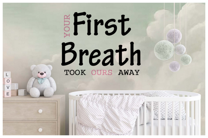 [Tots 'N' Toddlers] ~ Wall Decal "Your First Breath" (PINK)
