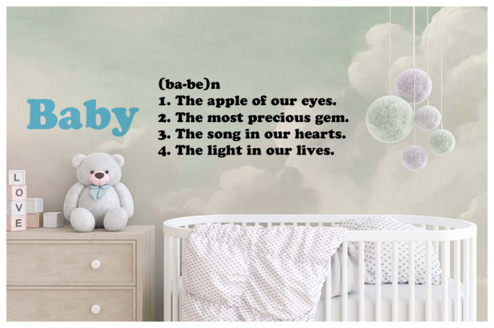 [Tots 'N' Toddlers] ~ Wall Decal "Baby" (BLUE)