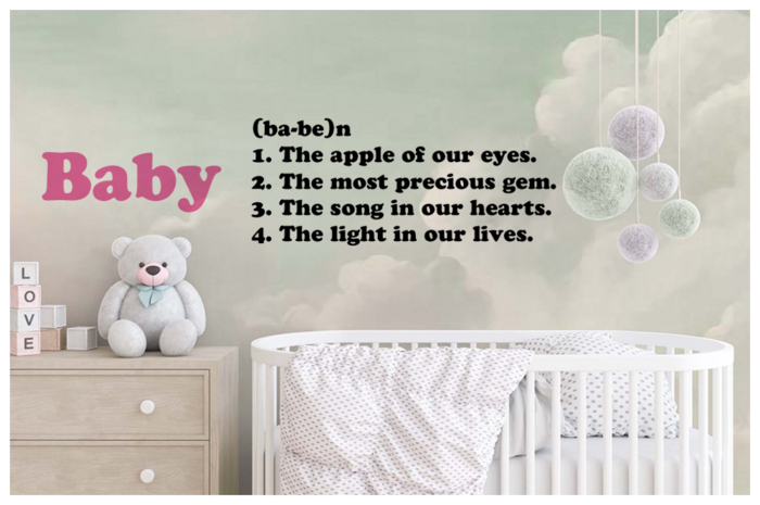 [Tots 'N' Toddlers] ~ Wall Decal "Baby" (PINK)