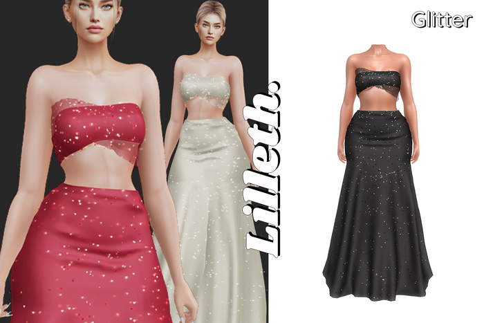 Lilleth. GLITTER Colors Gown Reborn - Valentine Gown 