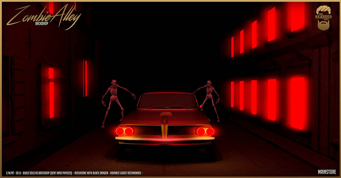 Zombie Alley Backdrop - The Bearded Guy