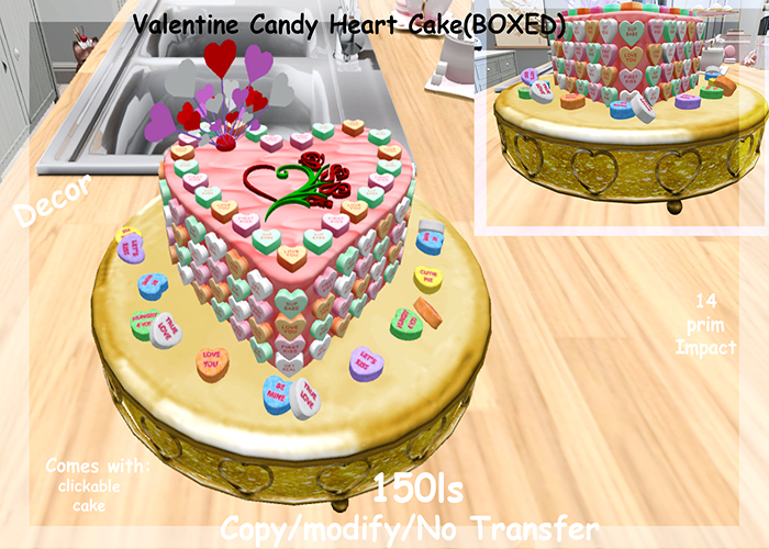 Valentine Candy Heart Cake(BOXED)