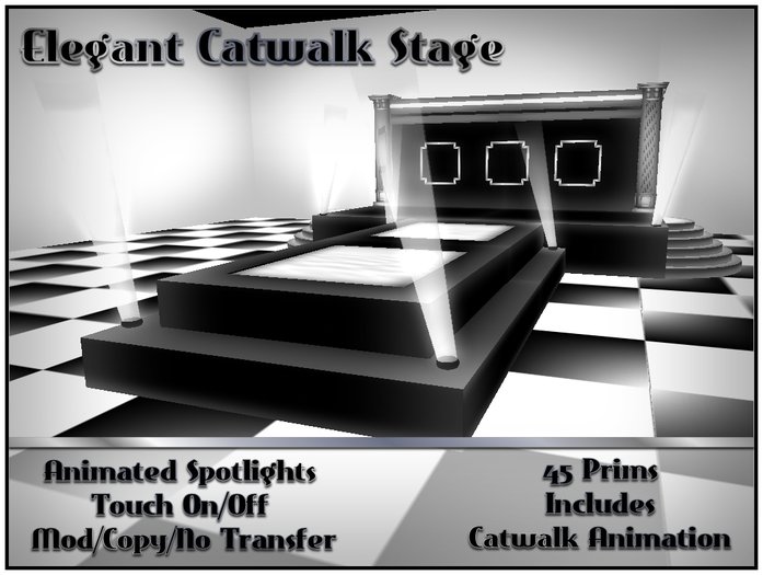 Elegant Catwalk Stage White
