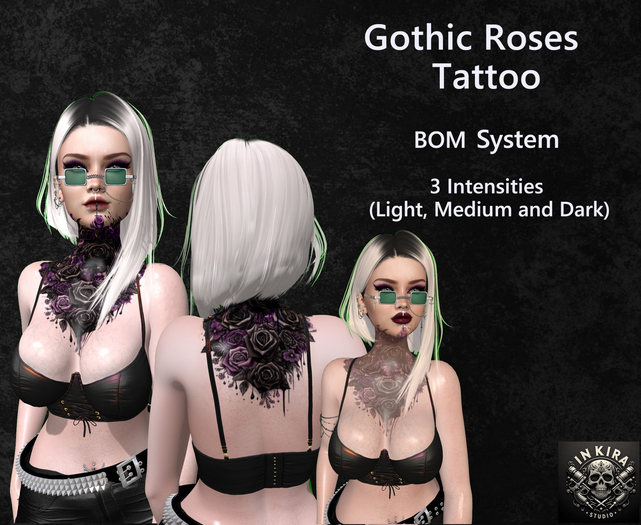 Gothic Roses Tattoo - InKira Studio