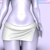 White Folded Skirt
