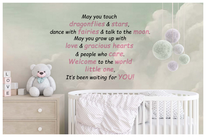[Tots 'N' Toddlers] ~ Wall Decal "May you touch" (PINK)