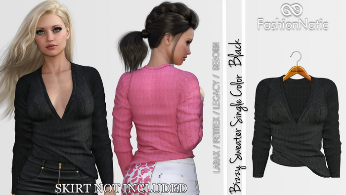 Sweater Bizzy Black - FashionNatic