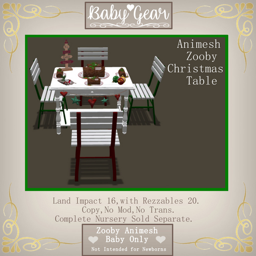 Animesh Zooby Christmas Table Set (Boxed)