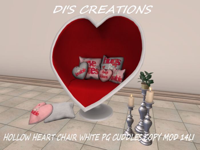 HOLLOW HEART CHAIR WHITE PG