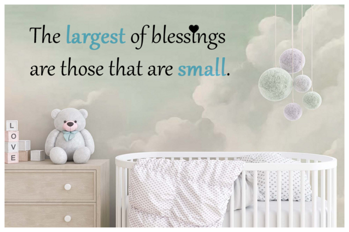 [Tots 'N' Toddlers] ~ Wall Decal "Largest of blessings" (BLUE)
