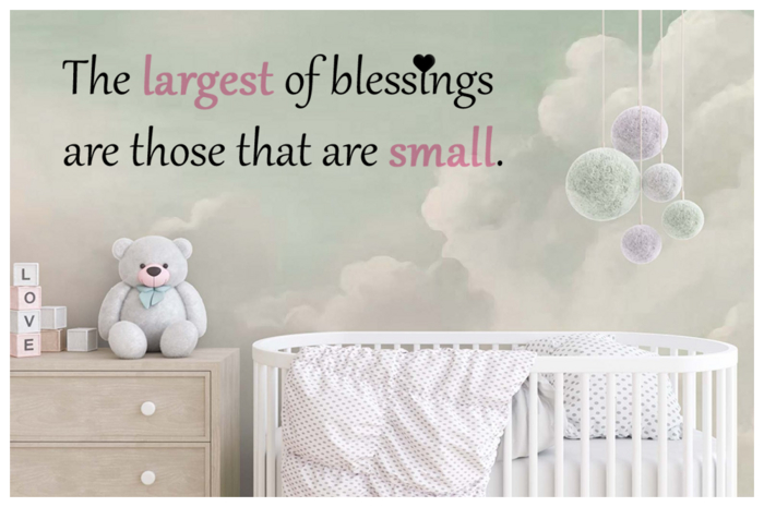 [Tots 'N' Toddlers] ~ Wall Decal "Largest of blessings" (PINK)