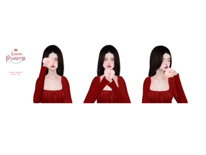 Kawaii Princess ~ Heart donut pose set ♡