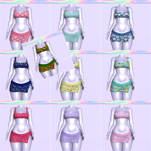 HOLOGRAM FATPACK Rouched Outfit