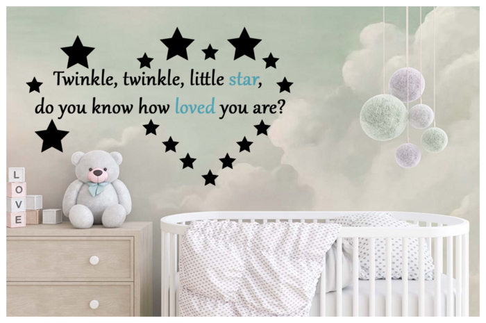 [Tots 'N' Toddlers] ~ Wall Decal "Twinkle, twinkle" (BLUE)