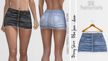 Skirt Bizzy Blue Denim - Jeans- FashionNatic