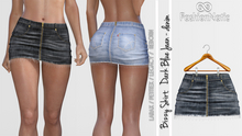 Skirt Bizzy Dark Blue Denim - Jeans- FashionNatic